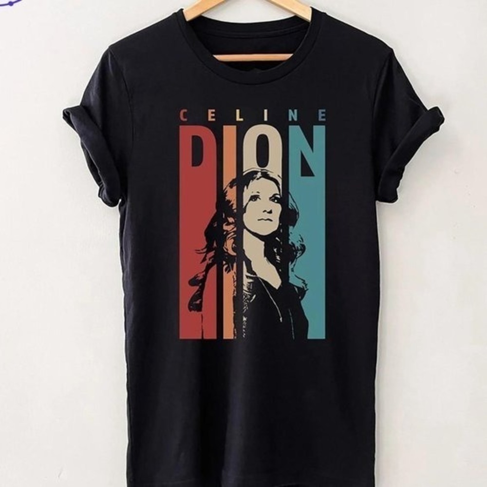 Celine Dion Retro Music Icon Classic Pop Diva Fan Graphic T-Shirt